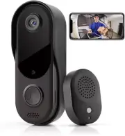 Video Doorbell Camera HD, Wireless Doorbell Camera with Chime, Wireless Opera...