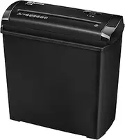 [Fellowes] P-25S Basic Security Strip Cut Personal Shredder, Shreds 5 A4 Sheets into an 11 Litre Bin, for Occasional Home Use, Black/Grey, Standard