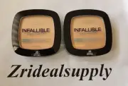 L'OREAL INFALLIBLE PRO GLOW LONGWEAR POWDER 25 SAND BEIGE PACK OF 2