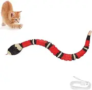 qzjijosen Smart Sensing Electric Snake Toy,USB Realistic Simulation Snake Toy,Tricky Snake Toy for Cat