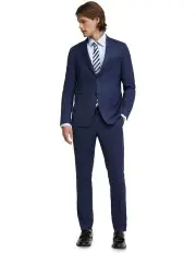 [Oxford] Auden Wool Suit Jacket in Navy