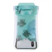 Coral Pattern PVC Transparent Universal Luminous Waterproof Bag with Lanyard for Smart Phones below