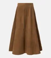 [Rohe] Róhe Suede midi skirt AU 12 brown