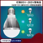 無頻閃LED球燈泡鋁殼散熱長壽命圓球E27螺口燈具110V寬電壓