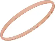 [Generic] Bangle Real 18Kt Rose Gold Filled Solid 3mm Ladies Large Sz 70mm Cuff Bracelet