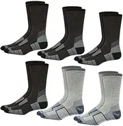 [KIRKLAND] Signature Men's Merino Wool Blend Sock, 6-pair, Black, 7-13