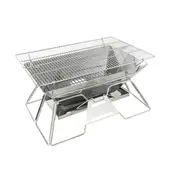 Elore BBQ Grill Foldable Fire Pit Camping Stainless Steel CarryBag 18.9"x13.2"