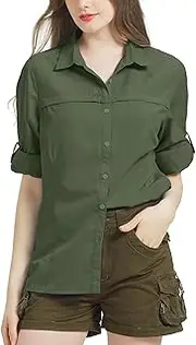 [Jogwits] Blouse Women's UPF 50 UV Shirt Women's Safari Clothing Women's Quick Dry Outdoor Hiking Shirt Casual Tops Sports Tops Long Sleeve Shirt