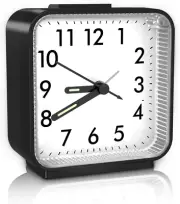 Analog Alarm Clock, Small Analog Clock, Bedside Clock with Snooze & Luminous Fun