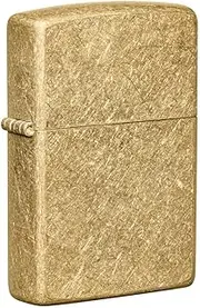 Zippo Tumbled Brass Lighter Gold