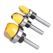 3PCS Cutter Router Bit 1/4 Inch Shank Round Bottom Milling Cutter Router Bit Set