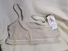 Calvin Klein Womens Unlined Beige Bralette CK ONE Underwear size L