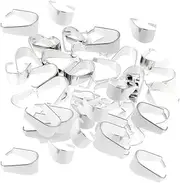 rockible 100Pcs Tone Charm Pendant Pinch Bails Connector Clasps