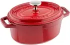 staub Pico Cocotte Oval Cherry 17cm Small Hand Cast Enamel Pot IH Compatible