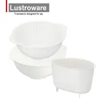 在飛比找momo購物網優惠-【Lustroware】日本岩崎耐熱濾水籃/濾水盆-24cm