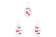 3x Dove 800ml Body Wash Moisturising Bath Soap Go Fresh Raspberry & Lime Scent