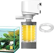 Fish Tank Filter - 4W Aquarium Filter | Quiet Powerful Water Circulation Cleaning Machine | Multi-Stage Aquarium Aerator Filtration System for Turtle Betta Shrimp Pond