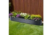 320X80X42CM Galvanised Raised Garden Bed Steel Instant Planter