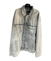 Balenciaga Vintage Effect Denim Jacket 2 Gray