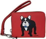 [Marc Tetro] Small Women's Bulldog wallet wristlet - Red, Red, Wallet