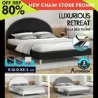 ALFORDSON Bed Frame Queen Double King Single Base Wood Leather Fabric Boucle
