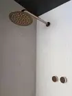 Rose gold shower head ONLY 200 mm DIA round 300 mm dia wall arm hot cold taps