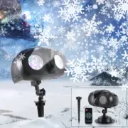 proyector de luces de navidad Luces de proyector de copos de nieve giratorios