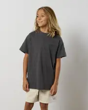 [Skylark] Skylark Boys' Coarse T-Shirt in Washed Black Size 12 12 Washed Black