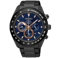 在飛比找Yahoo!奇摩拍賣優惠-SEIKO 精工 SOLAR 太陽能金星繞行三眼計時腕錶/4