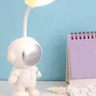 A (White)Kids LED Desk Lamp Rechargeable Dimmable Portable Mini Bedside Study