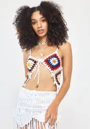 Angel Chasing Dreams Crochet Crop Top