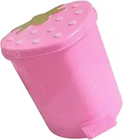 BESTOYARD Mini Trash Can Pink Strawberry Design Compact Desktop Bin Office Home Easy Clean Plastic