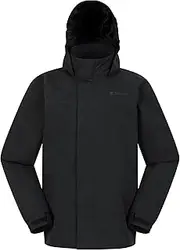 [Mountain Warehouse] Solar Kids Unisex Waterproof Jacket - Rip Stop Fabric, Taped Seams Adjustable Cuffs, Adjustable Hood, Boys & Girls, Best for & Outdoors
