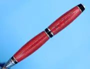 Popular Classic Cigar Ballpoint Pen in Chrome Finish with Red Jasper Faux-Stone