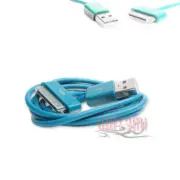 100X 10FT 30-PIN USB SYNC DATA POWER CHARGER AQUA CABLE IPHONE 4S IPOD NANO IPAD