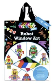 Smarts & Crafts Go Robot Window Art Unisex 26 Pc. Kids and Teens with Carry Case