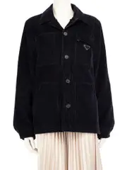 Navy Corduroy Logo Plaque Jacket