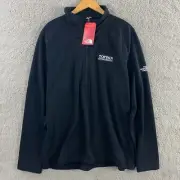 The North Face Mountain Peaks 1/4 Zip Fleece Mens 2XL Black Pullover Jacket Top