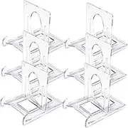 GANAZONO 6Pcs Plastic Card Stands Easels for Displaying Photos Artwork Plates for Weddings Home Office Shops and Events