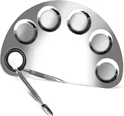 Makeup Palette with Spatula, Stainless Steel Cosmetic Face Makeup Palette Spa...