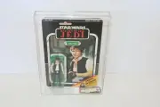 Vintage AFA 80 Star Wars ROTJ 1983 Kenner Han Solo MOC 65 Back-C Clear Bubble