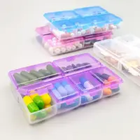 在飛比找ETMall東森購物網優惠-便攜式藥片分裝小藥盒一周藥品透明收納盒子6格隨身迷你儲薬盒女