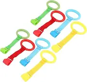 RORPOIR 8pcs Baby Bed Stand up Set Crib Pull up for Playpen Baby Stand up Pull Rings for Infants Easy Detachable Hand Rings for Cot Bed