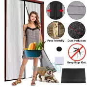 Durable Magnetic Screen Door Mosquito Bug Pet Patio Door Net Mesh Hands Free