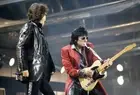 Mick Jagger and Ron Wood of The Rolling Stones perform at Oakland- 1990s Photo