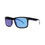 Liive X Echo Men’s Mirror Polarised Sunglasses Matt Black with Blue Lens