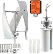 YHOZHUT 400W Wind Turbine Generator 12V / 24V 3 Phase AC Permanent Magnet Generator Wind Turbine with MPPT Controller 3 Blade Small Wind Turbine for Monitoring, Ships, Household Electricity,400w24v