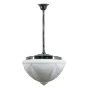 Empire Opal Matt 14&quot; Shade w 3/4&quot; x 1/2m Rod Pendant