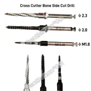 Dental Cross Cutter Bone Side Cut Drill Planting Blade Burs Fit Lindemann 3 Size