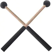 Hoement 1Pair Durable Tongue Drum Mallets with Comfortable Grip for Percussion Instruments for Ethereal Drum Marimba and Music Therapy Use